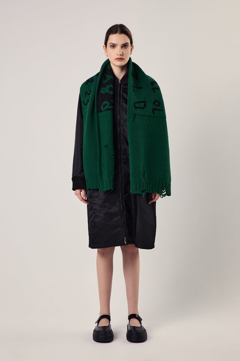 Numeric-scarf-Green-Black-MM6-