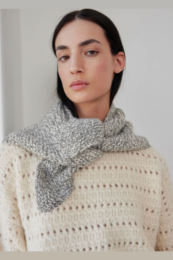 Wol Hide Handknit Neckerchief - Heather