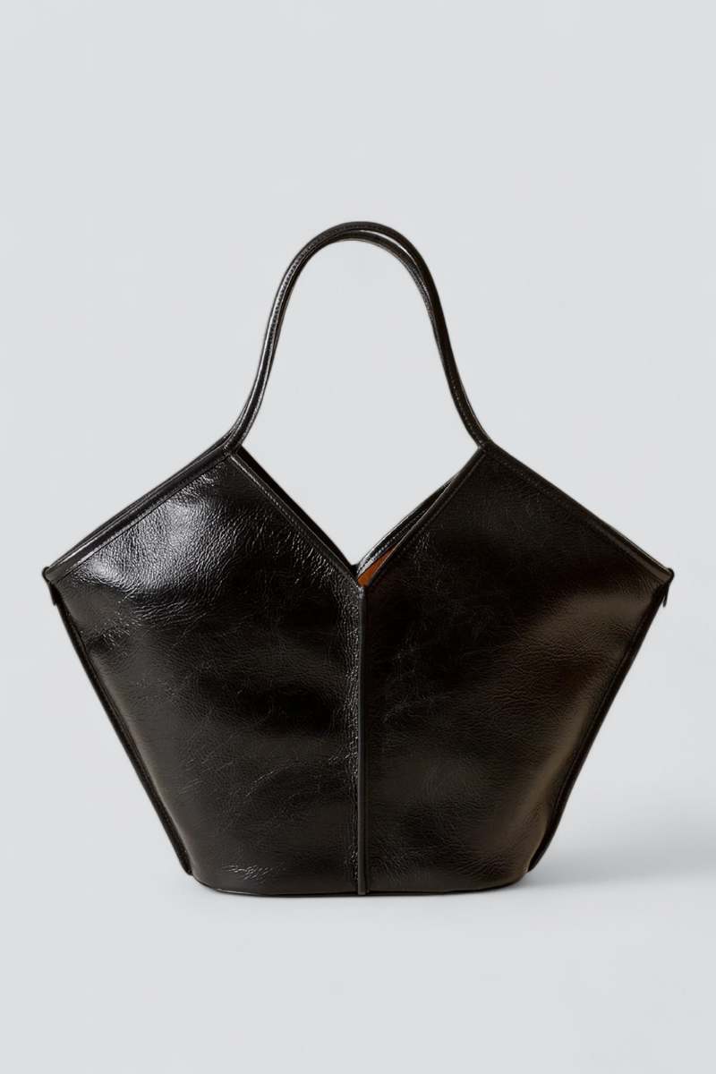 Hereu Calella Distressed Leather Tote Bag - Black Hereu Calella Distressed Leather Tote Bag - Black