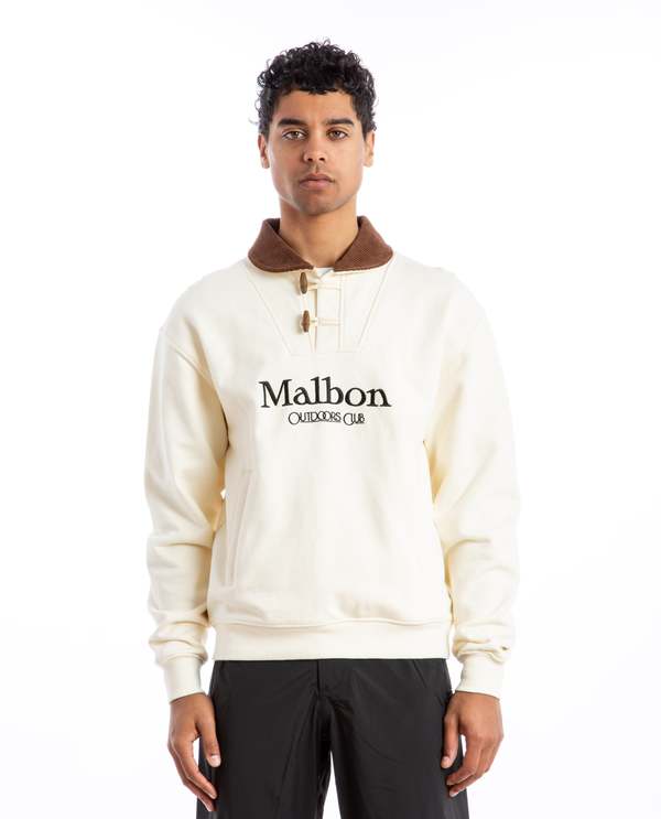 MALBON GOLF Flint Shawl Sweatshirt - Ivory