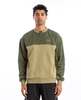 MALBON GOLF Gauge Henley Sweatshirt - Army - Thumbnail 1