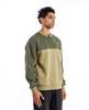 MALBON GOLF Gauge Henley Sweatshirt - Army - Thumbnail 3