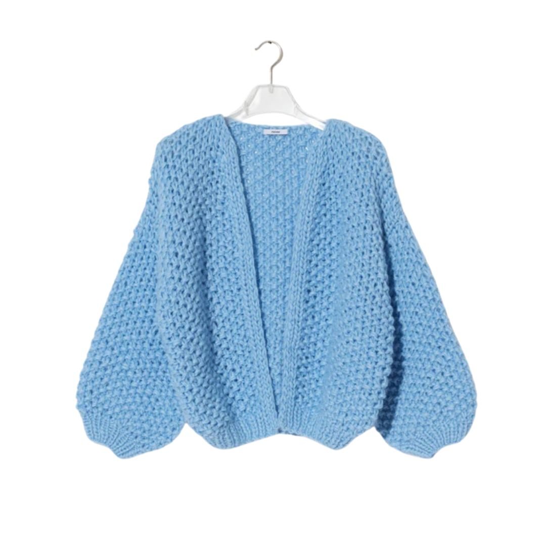 Leelanau Goods Maiami Alpaca Pearl Pattern Bomber Cardigan - Light