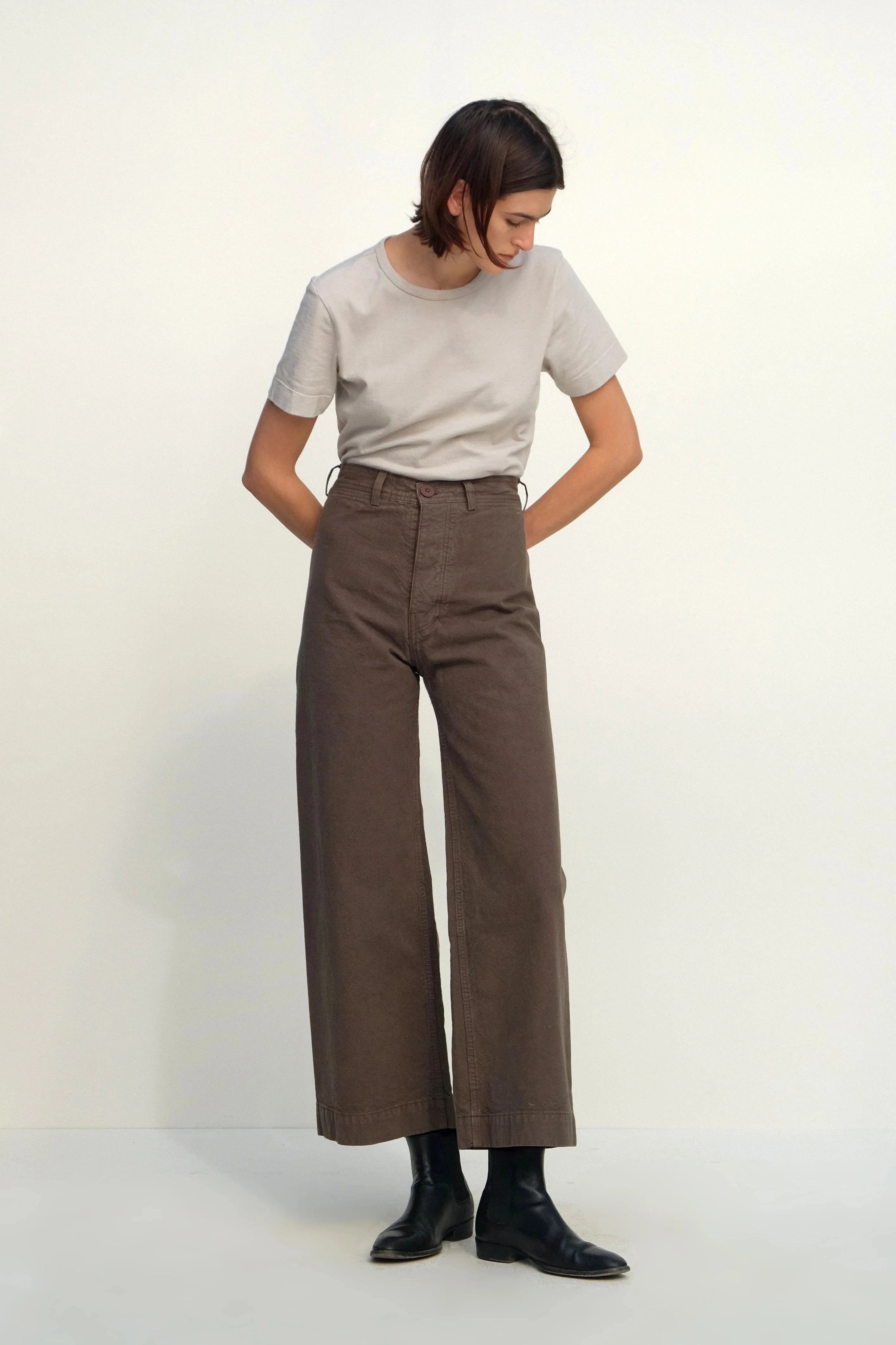 jesse kamm sailor pants tobacco Jesse Kamm Sailor Pant - Mushroom