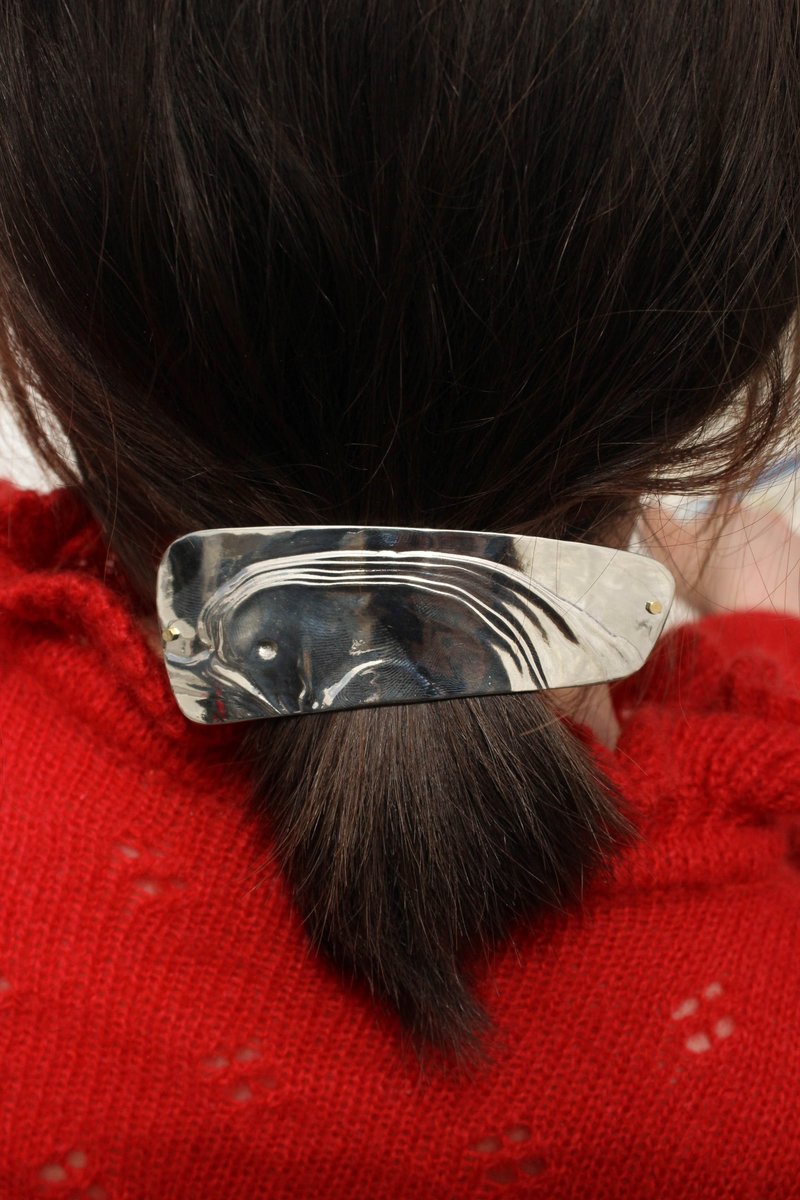 Leigh Miller White Bronze Grande Barrette | Garmentory