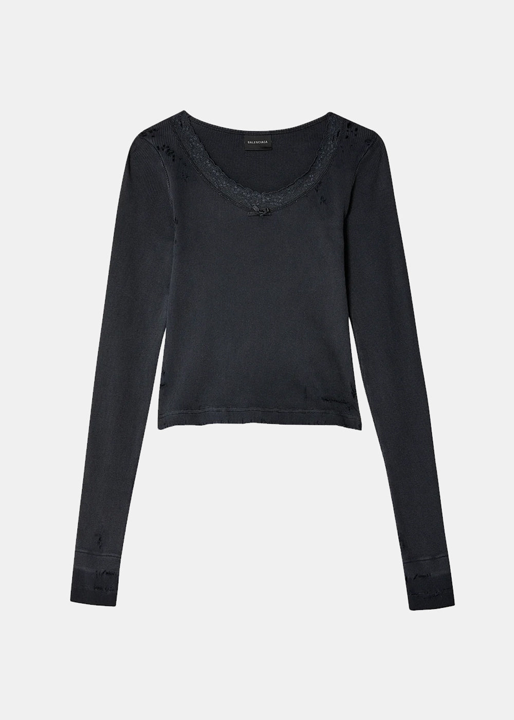 Balenciaga Distressed Lingerie Top - Black | Garmentory