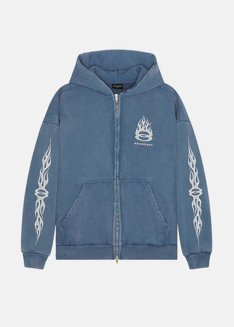 【送料関税込】BALENCIAGA Burning Unity Fitted ニットトップ Balenciaga Burning Unity Zip-Up Medium Fit Hoodie | Saks