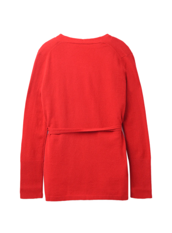 PURECASHMERE NYC Wrap Cardigan - Lipstick Red PURECASHMERE NYC Wrap Cardigan - Lipstick Red