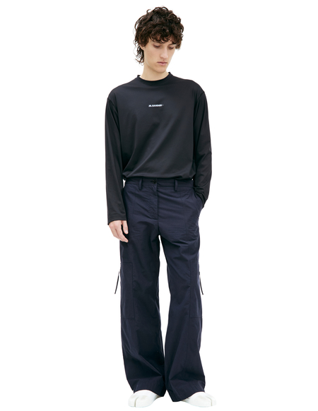 Jil Sander wool trousers - Navy Blue | Garmentory