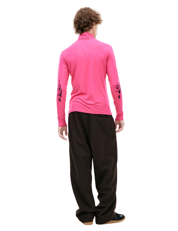 Raf Simons Turtleneck with Logo - Pink | Garmentory