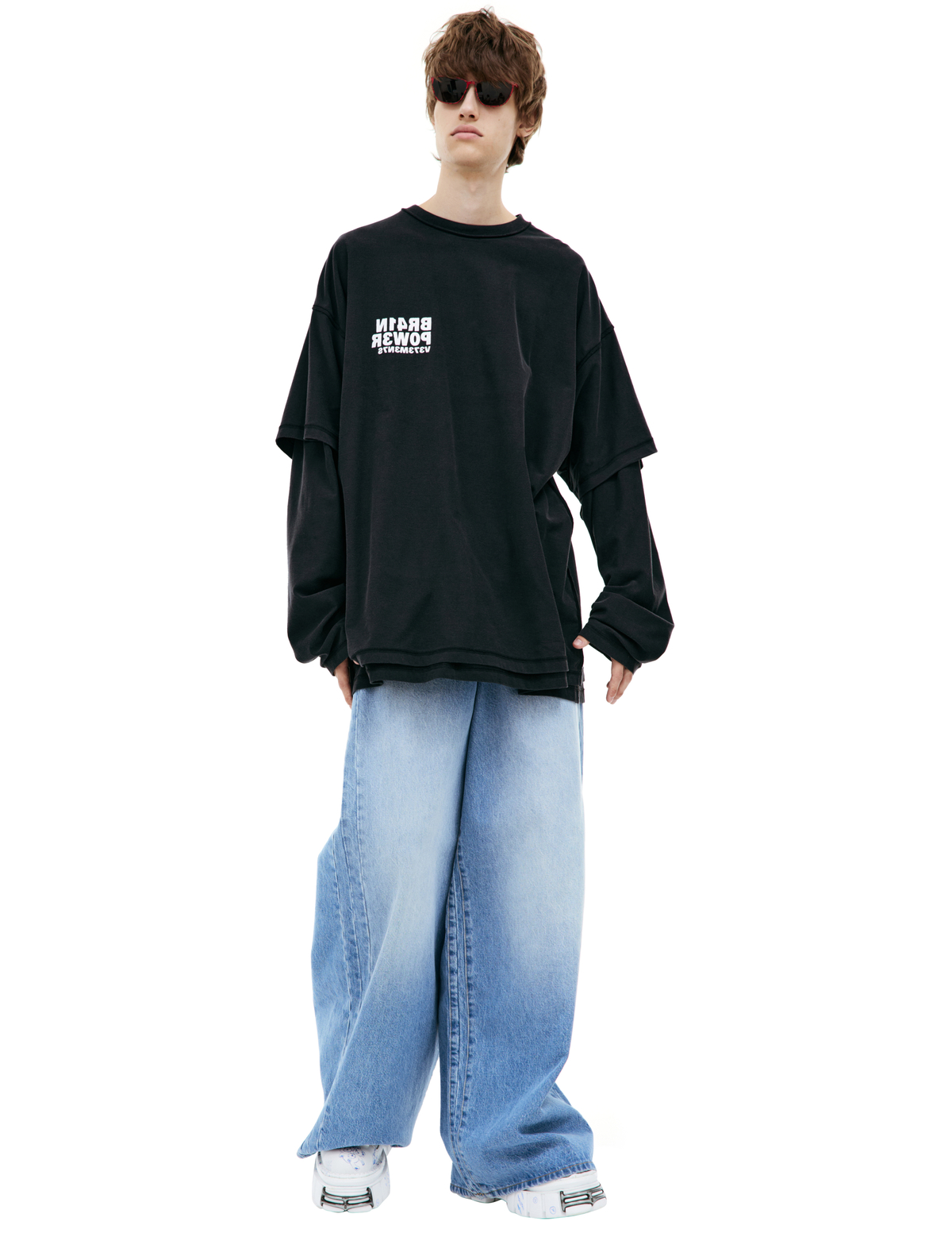 VETEMENTS BRAIN POWER LONGSLEEVE ロンT XS VETEMENTS (ヴェトモン) BRAIN POWER LONGSLEEVE / BLACK