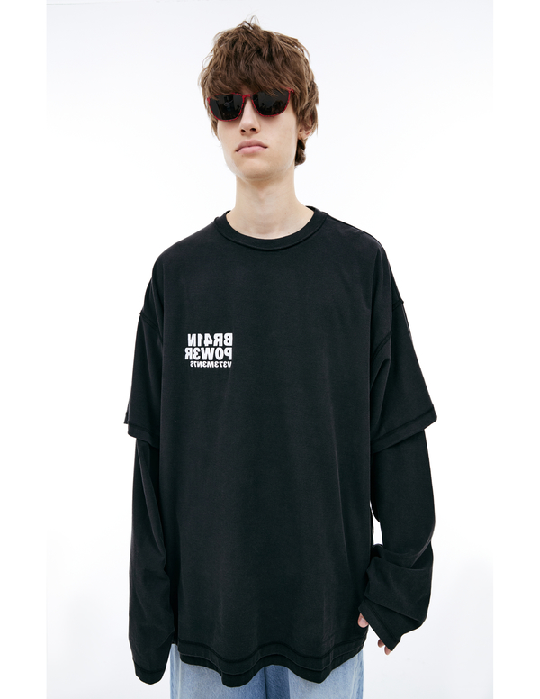 Vetements Brain Power Longsleeve - Black | Garmentory