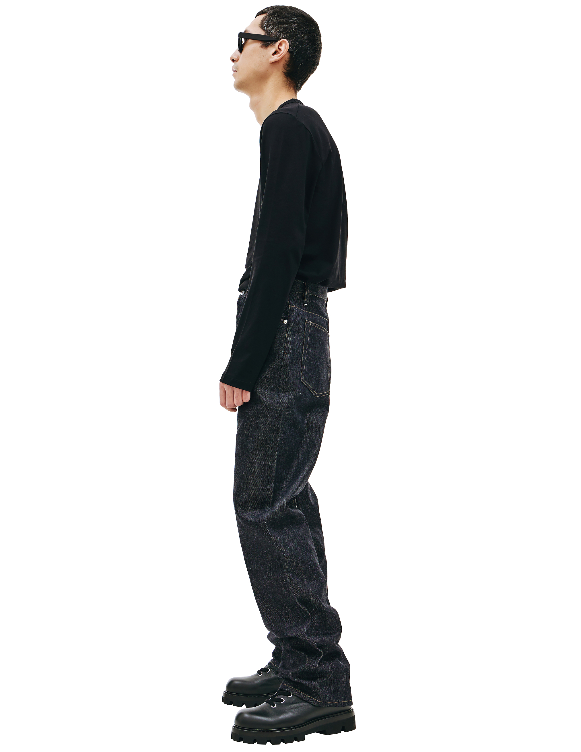 【関税込み】JIL SANDER Loose leg pants Jil Sander Loose Leg Jeans - Navy Blue | Garmentory