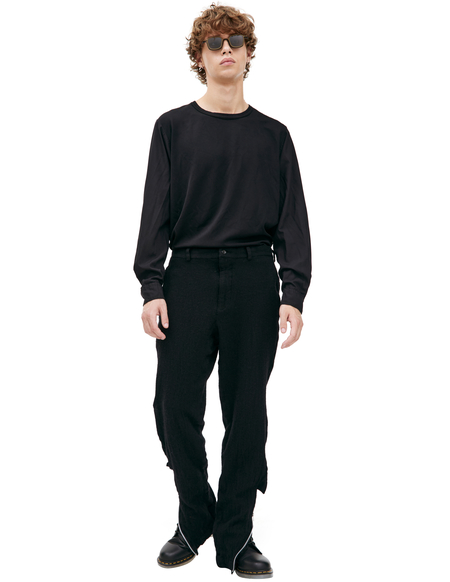 Comme Des Garçons Polyester Twill Pants - Black | Garmentory