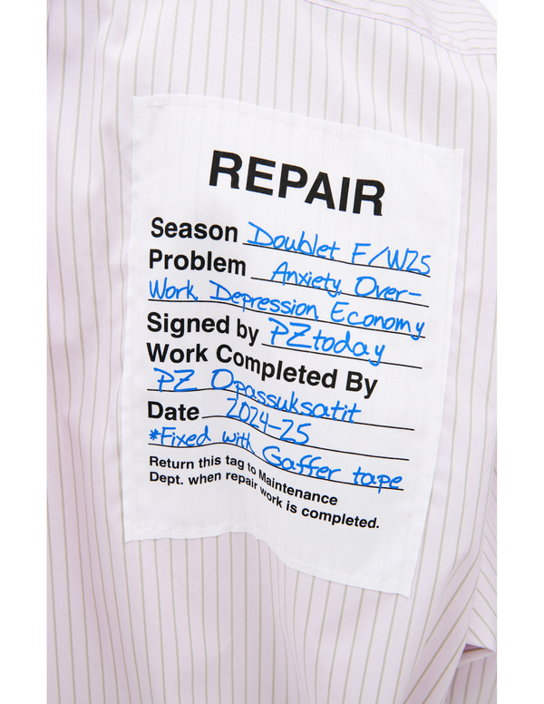 Doublet Gaffer Tape Repair Shirt | Garmentory