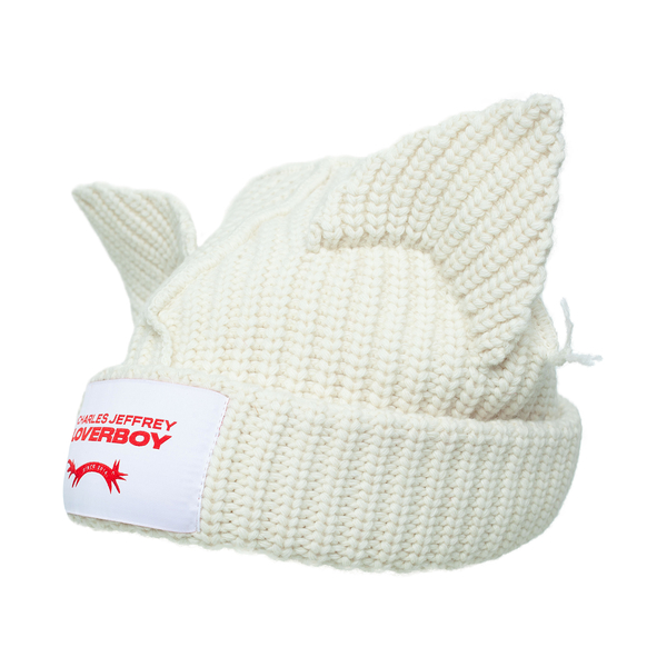 Charles Jeffrey Loverboy Knitted Wool Beanie - White | Garmentory