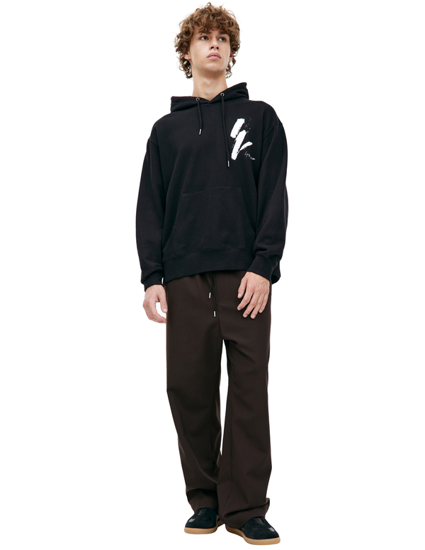Yohji Yamamoto x NEW ERA Logo Hoodie - Black | Garmentory