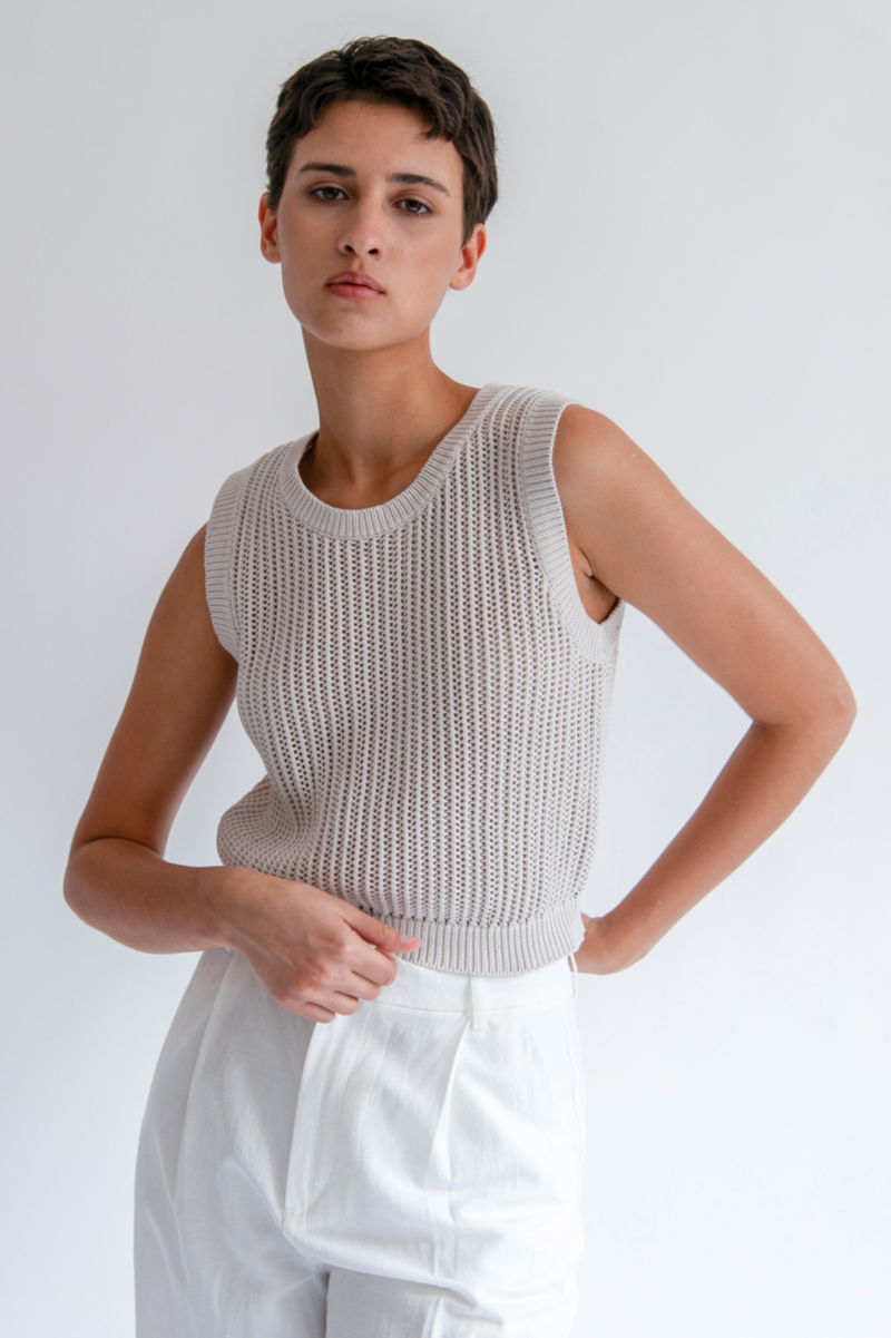 demylee Mina Cotton Top - Sea Salt