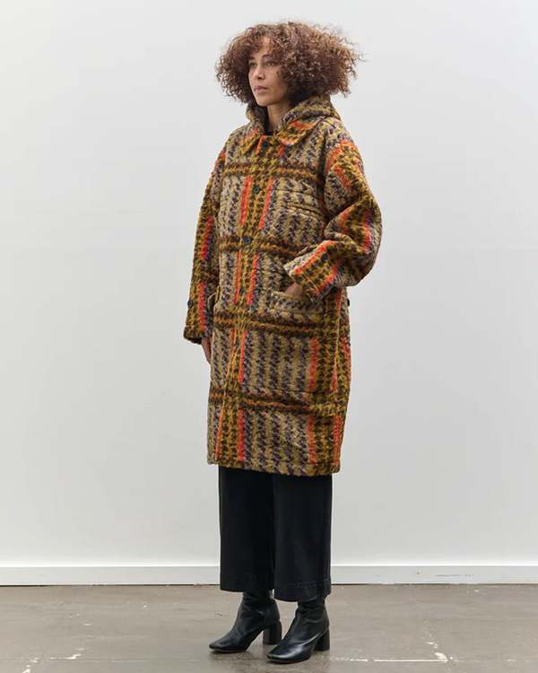 Henrik Vibskov Blackout Coat - Multi Colored Checks | Garmentory