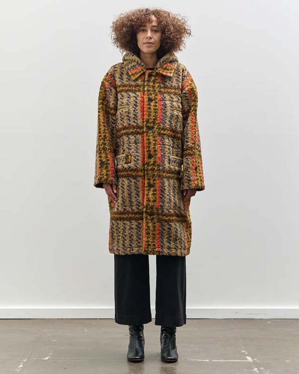 Henrik Vibskov Blackout Coat - Multi Colored Checks | Garmentory