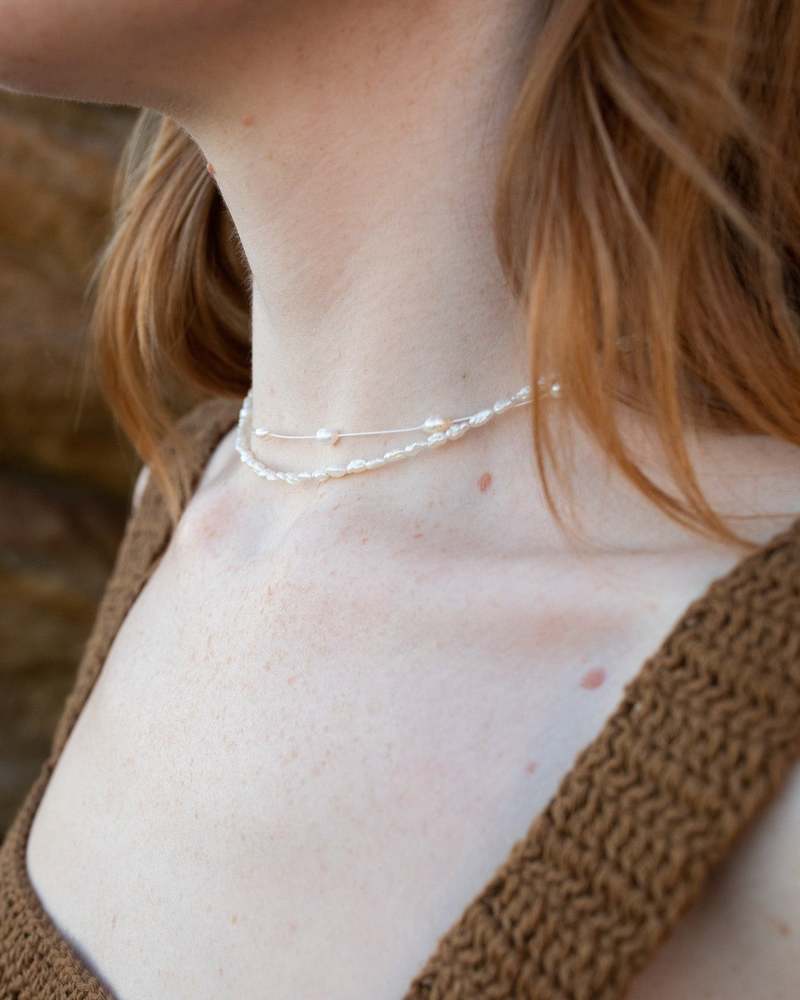 Honest Cotton Floating Pearl Necklace