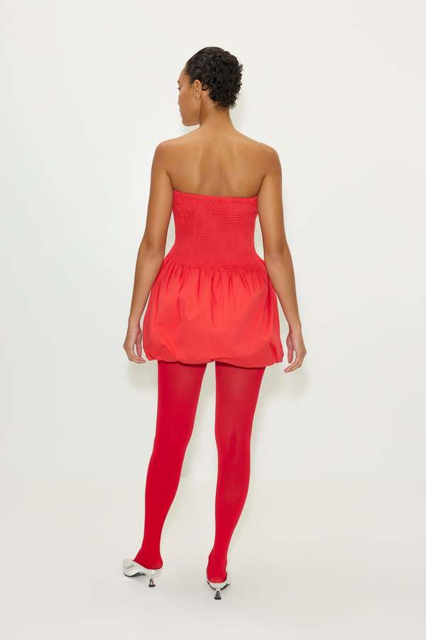 Simon Miller Via Smocked Mini Dress - Lucky Red | Garmentory