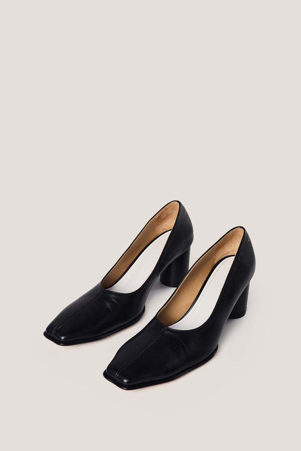 MM6 Maison Margiela 70mm Leather Pumps - Black | Garmentory