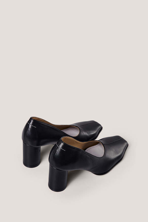 MM6 Maison Margiela 70mm Leather Pumps - Black | Garmentory