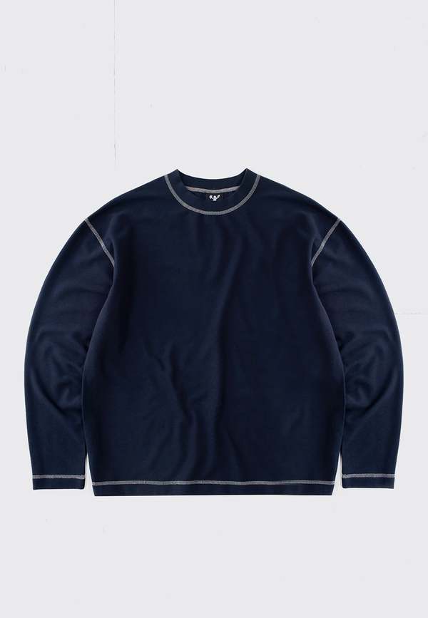 【SATIIIZ】Kied Waffle Long-Sleeved T-Shirt Corteiz C Starz Waffle Longsleeve Black Men's - SS24 - US