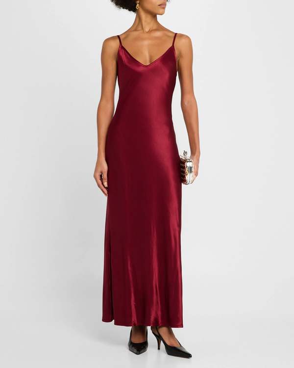 enza costa bias cut slip dress Enza Costa Bias Cut Maxi Dress