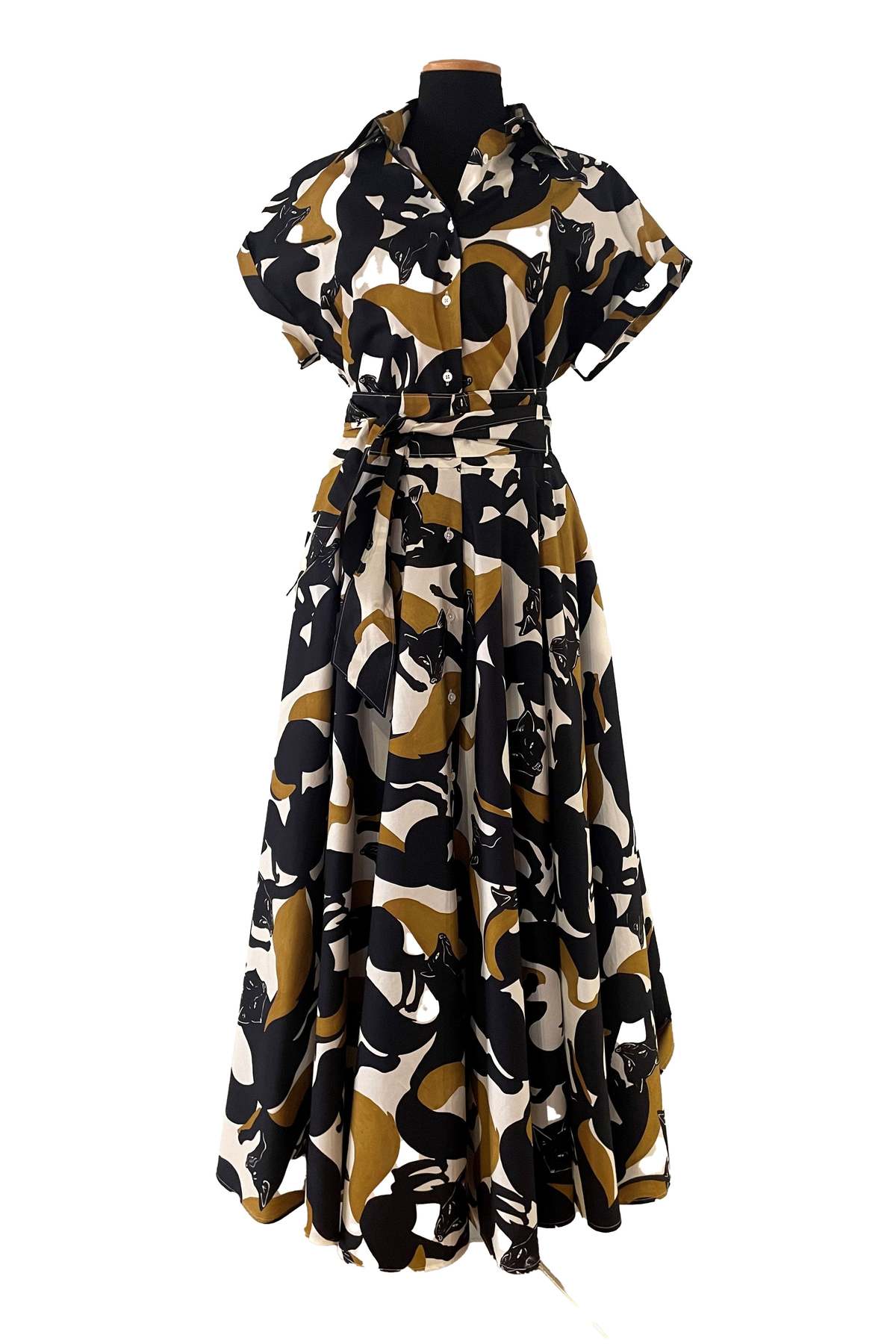 【SARA ROKA】Chemisier Dress SAND FOXES Sara Roka Danielle Dress - Sand Foxes | Garmentory