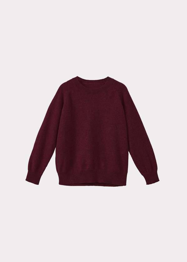 Kids Caramel Keira Childrens Cashmere Jumper - Burgundy