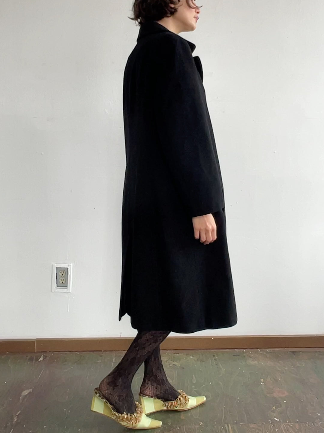 Black cashemere coat main image 0