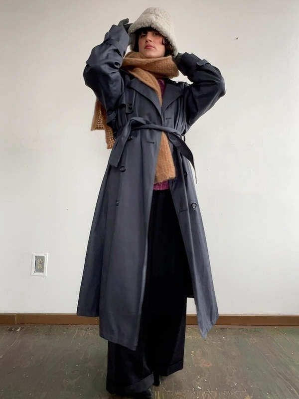 Yves Saint Laurent ダークグレー コート Yves Saint Laurent by Tom Ford Fall Winter 2009 Grey Wool Coat