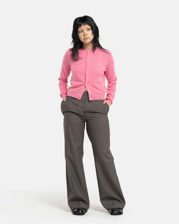 Acne Studios Embellished Face Logo Cardigan - Tango Pink | Garmentory
