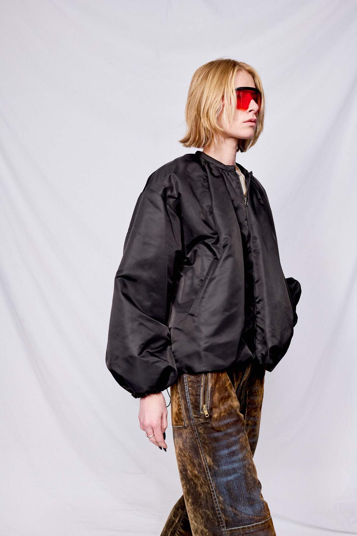 AMOMENTO Quilted Reversible Padded Jumper - Black | Garmentory