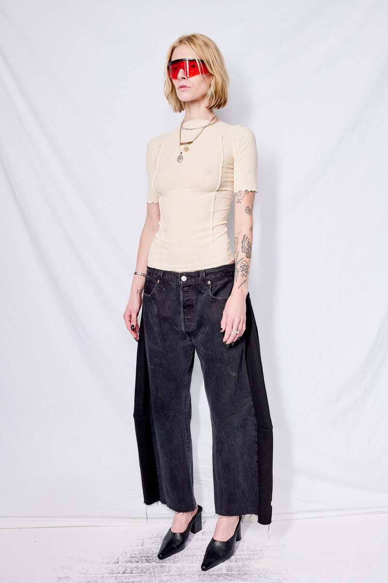 Baserange Omato 3/4 Rib T-Shirt - Off White | Garmentory