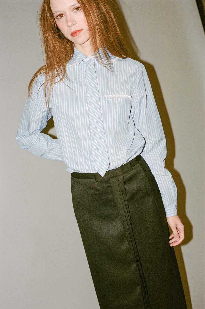 Sandy Liang Cardiff Shirt - Light Blue | Garmentory