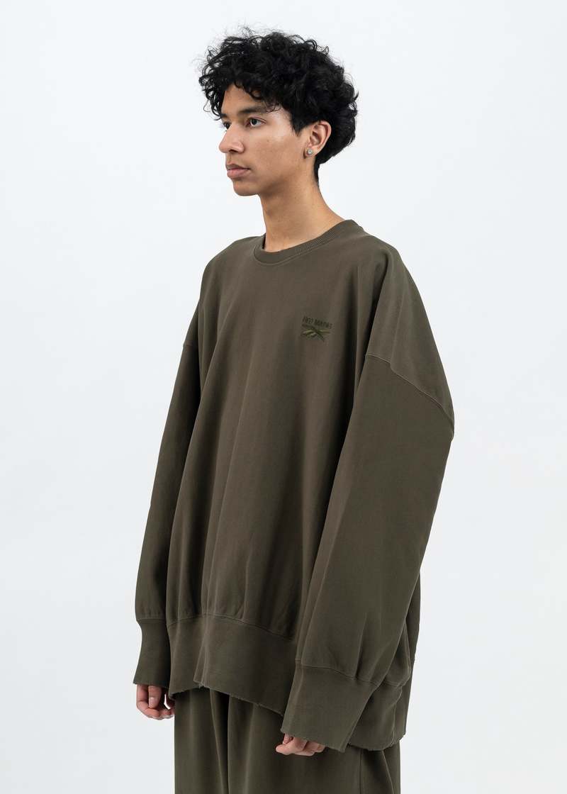 Hed Mayner X Reebok Crewneck Sweater - Army Green | Garmentory
