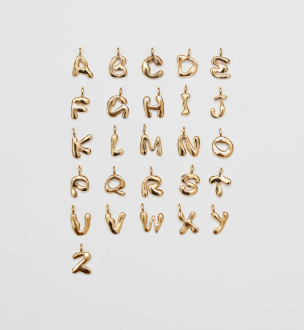 Wolf Circus Alphabet Charm - 14k Gold Plated