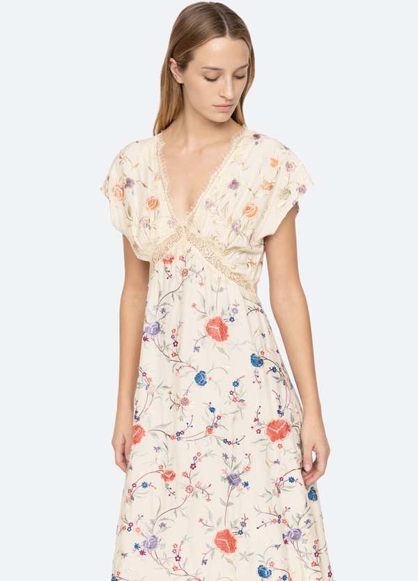 Sea NEW YORK ★【SALE！】プリシラ Priscilla V-Neck Dress Black Priscilla Embroidery V-Neck Maxi Dress | Sea New York