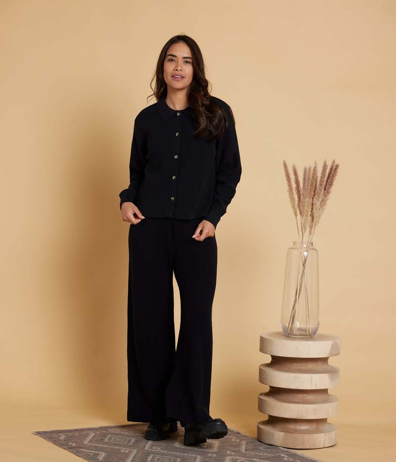 Known Supply Helena Sweater Pant - Black