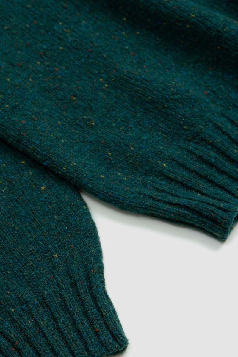Harley of Scotland Crew Neck Sweater - Solid Colour Canna