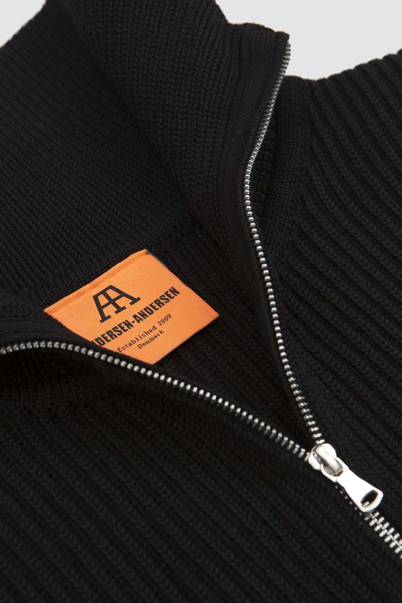 Andersen-Andersen Navy Full-Zip Pockets - Black