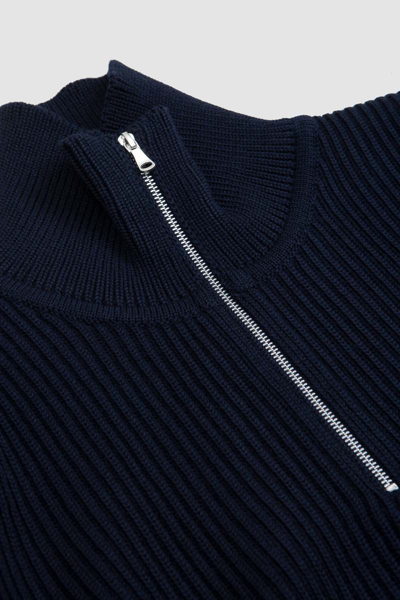 Andersen-Andersen Navy Half-Zip - Navy Blue