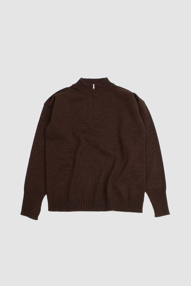 Andersen-Andersen Seaman Half-Zip - Natural Brown