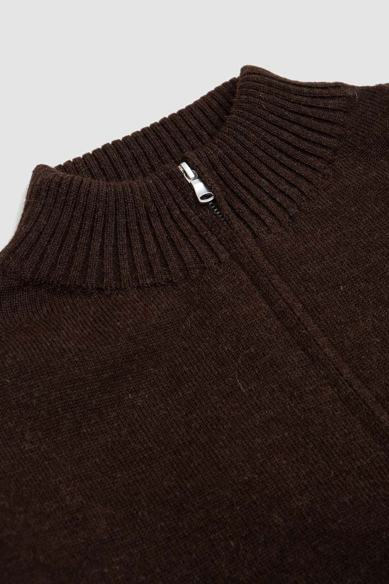 Andersen-Andersen Seaman Half-Zip - Natural Brown