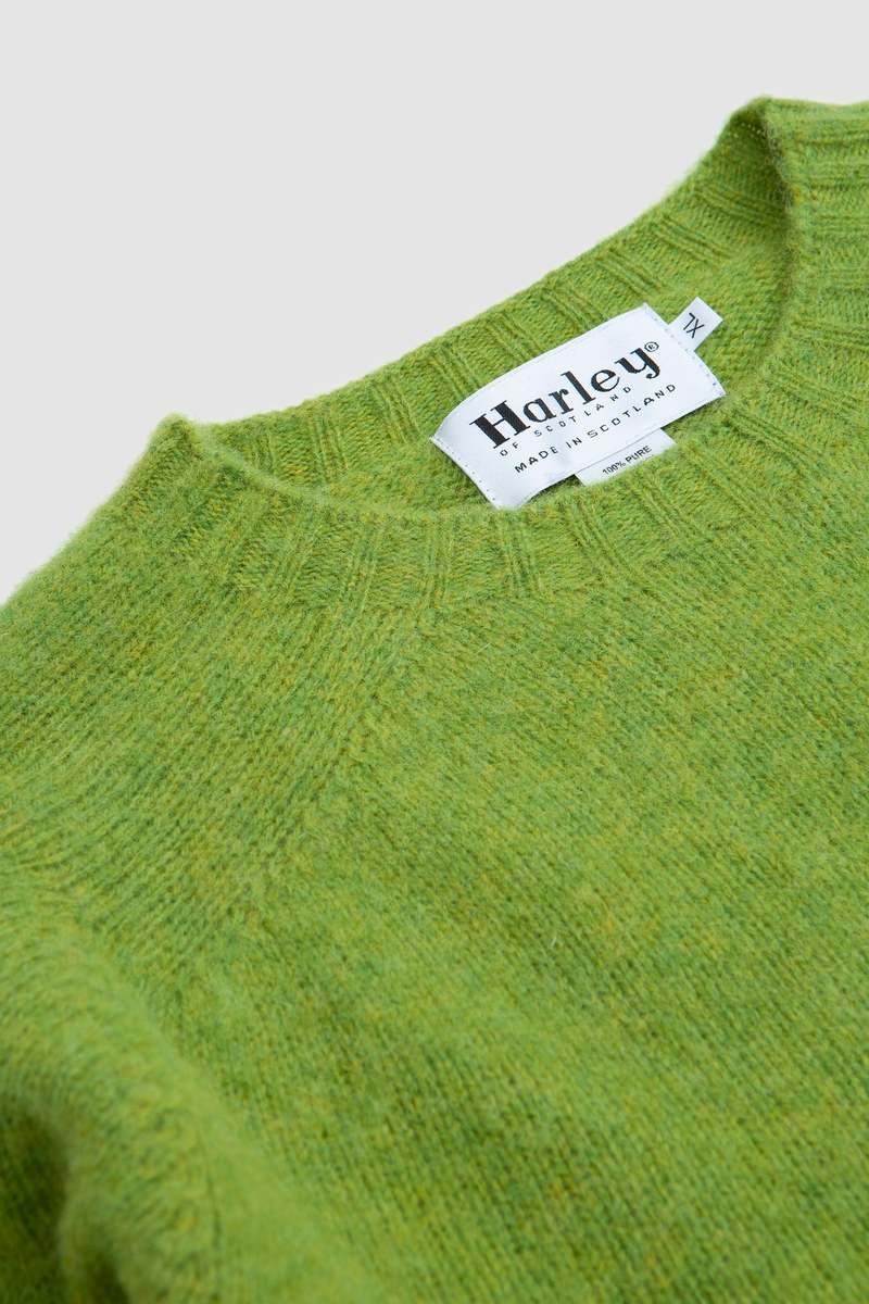 Harley of Scotland Shaggy Crew Neck Sweater - Calypso
