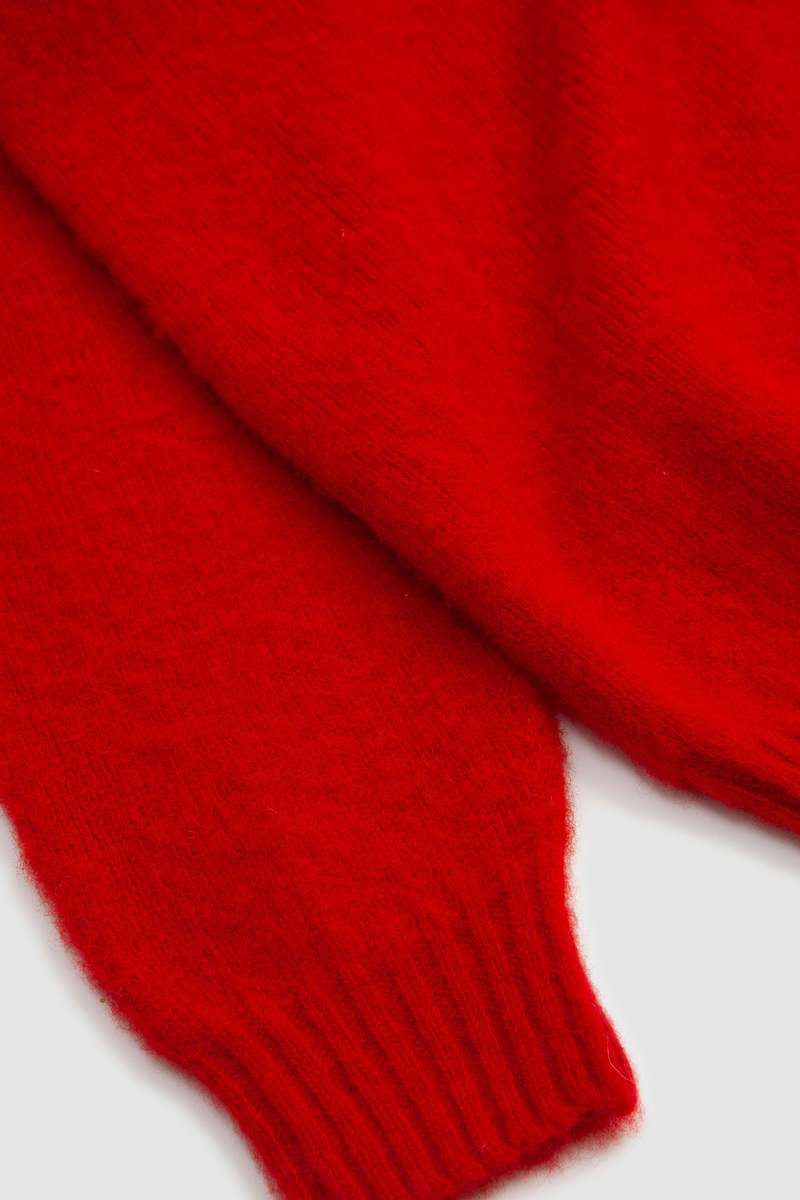 Harley of Scotland Shaggy Crew Neck Sweater - Tudor