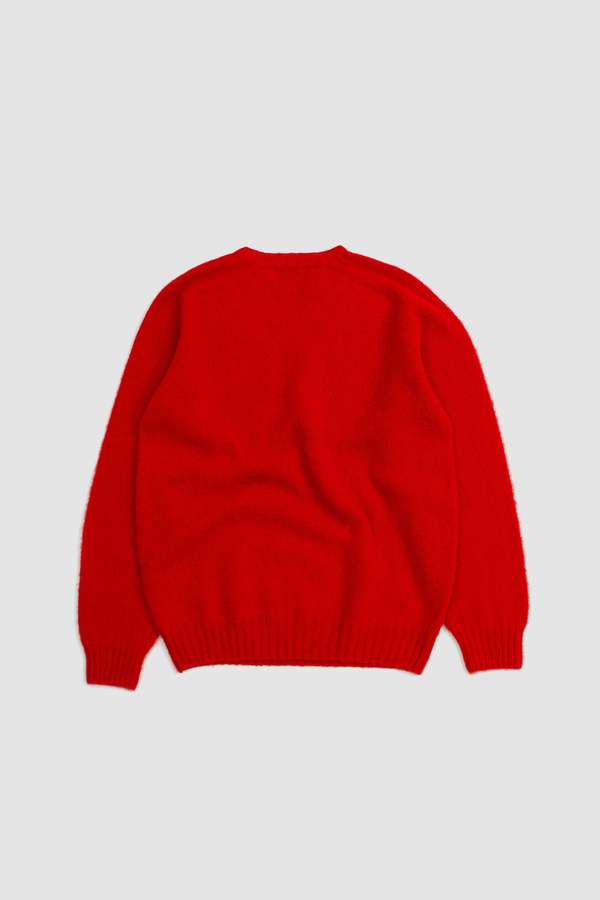 Harley of Scotland Shaggy Crew Neck Sweater - Tudor